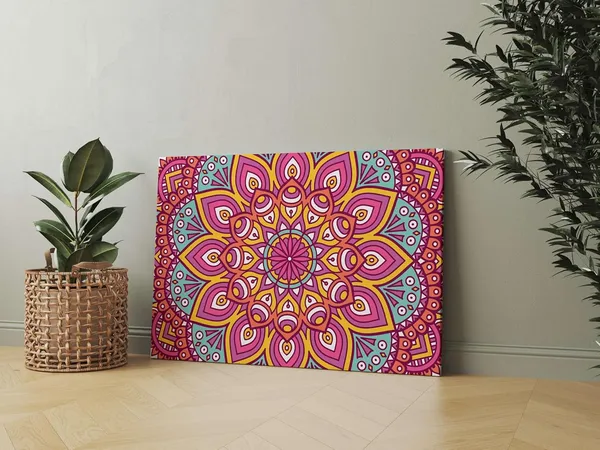 Multicolour_Mandala_Art_Painting_For_Wall_Decoration_With_Frame_Canvas_Painting_For_Living_Room_Bedroom_Home_Office_&_Hotels_(34_Inch_X_22_Inch_Ch-Mp-Ldp19)