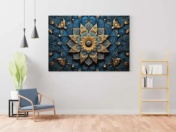Multicolour_Mandala_Art_Painting_For_Wall_Decoration_With_Frame_Canvas_Painting_For_Living_Room_Bedroom_Home_Office_&_Hotels_(34_Inch_X_22_Inch_Ch-Mp-Ldp2)
