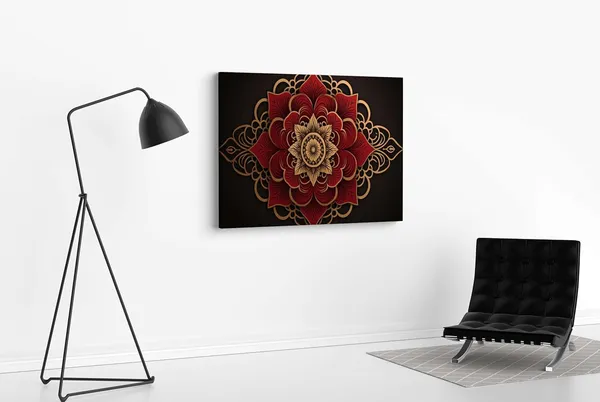 Multicolour_Mandala_Art_Painting_For_Wall_Decoration_With_Frame_Canvas_Painting_For_Living_Room_Bedroom_Home_Office_&_Hotels_(34_Inch_X_22_Inch_Ch-Mp-Ldp7)