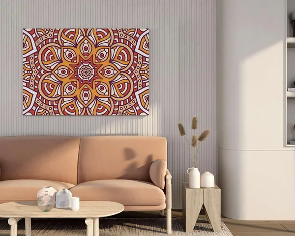 Multicolour_Mandala_Art_Painting_For_Wall_Decoration_With_Frame_Canvas_Painting_For_Living_Room_Bedroom_Home_Office_&_Hotels_(34_Inch_X_22_Inch_Ch-Mp-Ldp9)