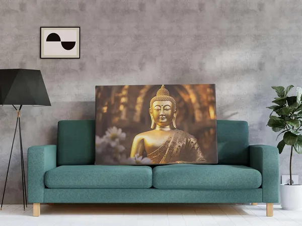 Multicolour_Buddha_Paintings_For_Wall_Decoration_With_Frame_Canvas_Painting_For_Living_Room_Bedroom_Home_Office_&_Hotels_(34_Inch_X_22_Inch_Ch-Bd-Ldp12)