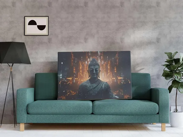 Multicolour_Buddha_Paintings_For_Wall_Decoration_With_Frame_Canvas_Painting_For_Living_Room_Bedroom_Home_Office_&_Hotels_(34_Inch_X_22_Inch_Ch-Bd-Ldp13)