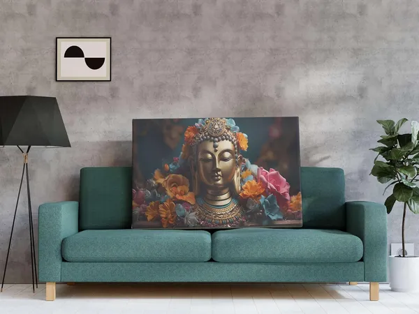 Multicolour_Buddha_Paintings_For_Wall_Decoration_With_Frame_Canvas_Painting_For_Living_Room_Bedroom_Home_Office_&_Hotels_(34_Inch_X_22_Inch_Ch-Bd-Ldp15)