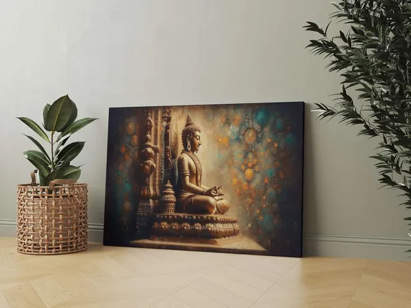 Multicolour_Buddha_Paintings_For_Wall_Decoration_With_Frame_Canvas_Painting_For_Living_Room_Bedroom_Home_Office_&_Hotels_(34_Inch_X_22_Inch_Ch-Bd-Ldp17)