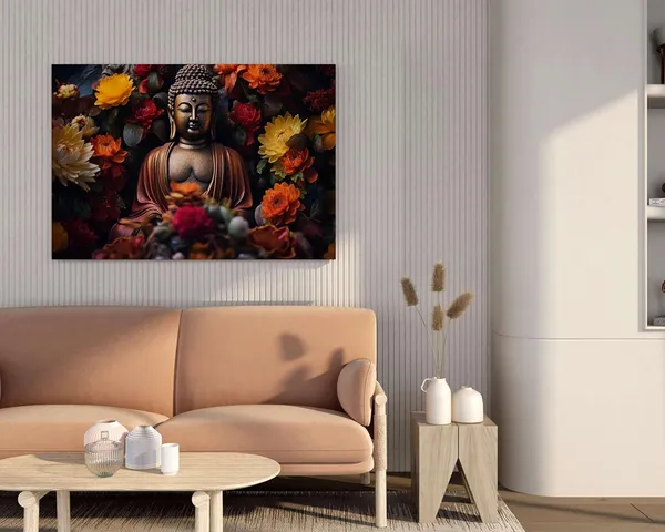 Multicolour_Buddha_Paintings_For_Wall_Decoration_With_Frame_Canvas_Painting_For_Living_Room_Bedroom_Home_Office_&_Hotels_(34_Inch_X_22_Inch_Ch-Bd-Ldp5)