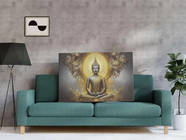 Multicolour_Buddha_Paintings_For_Wall_Decoration_With_Frame_Canvas_Painting_For_Living_Room_Bedroom_Home_Office_&_Hotels_(34_Inch_X_22_Inch_Ch-Bd-Ldp9)