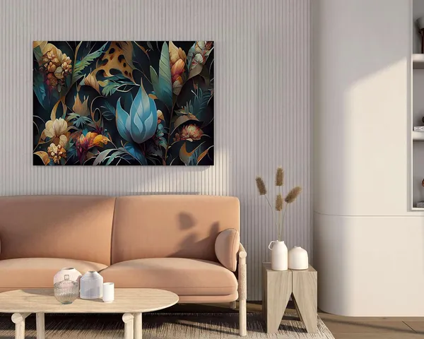 Multicolour_Flower_Paintings_For_Wall_Decoration_With_Frame_Canvas_Painting_For_Living_Room_Bedroom_Home_Office_&_Hotels_(34_Inch_X_22_Inch_Ch-Flw-Ldp19)