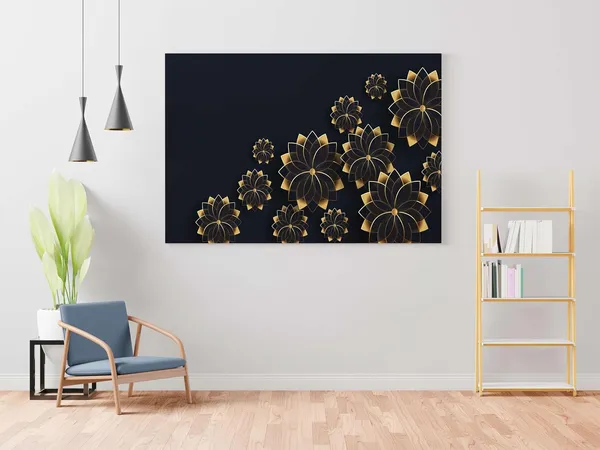 Multicolour_Flower_Paintings_For_Wall_Decoration_With_Frame_Canvas_Painting_For_Living_Room_Bedroom_Home_Office_&_Hotels_(34_Inch_X_22_Inch_Ch-Flw-Ldp27)