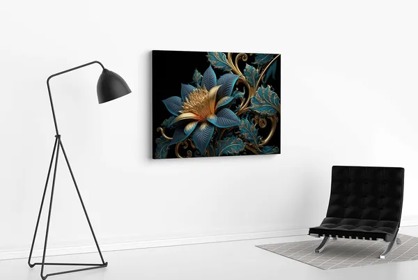 Multicolour_Flower_Paintings_For_Wall_Decoration_With_Frame_Canvas_Painting_For_Living_Room_Bedroom_Home_Office_&_Hotels_(34_Inch_X_22_Inch_Ch-Flw-Ldp31)