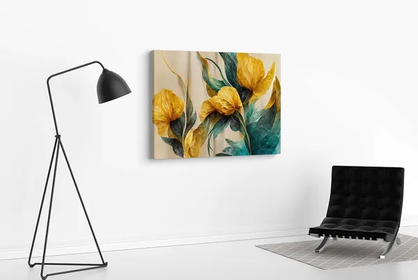Multicolour_Flower_Paintings_For_Wall_Decoration_With_Frame_Canvas_Painting_For_Living_Room_Bedroom_Home_Office_&_Hotels_(34_Inch_X_22_Inch_Ch-Flw-Ldp35)