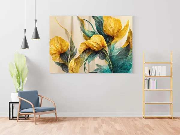 Multicolour_Flower_Paintings_For_Wall_Decoration_With_Frame_Canvas_Painting_For_Living_Room_Bedroom_Home_Office_&_Hotels_(34_Inch_X_22_Inch_Ch-Flw-Ldp35)