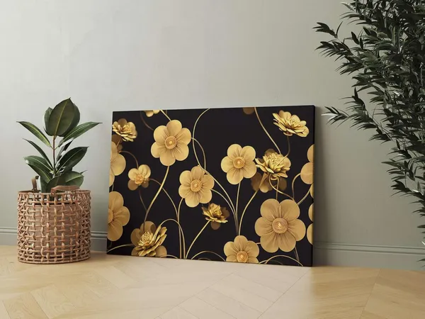Multicolour_Flower_Paintings_For_Wall_Decoration_With_Frame_Canvas_Painting_For_Living_Room_Bedroom_Home_Office_&_Hotels_(34_Inch_X_22_Inch_Ch-Flw-Ldp43)