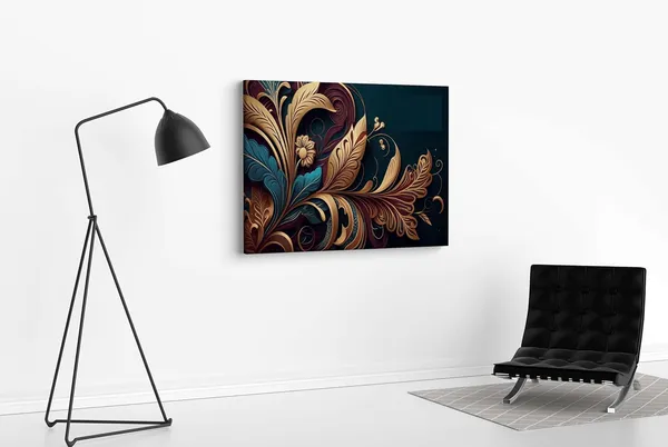 Multicolour_Flower_Paintings_For_Wall_Decoration_With_Frame_Canvas_Painting_For_Living_Room_Bedroom_Home_Office_&_Hotels_(34_Inch_X_22_Inch_Ch-Flw-Ldp44)