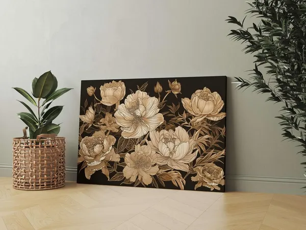 Multicolour_Flower_Paintings_For_Wall_Decoration_With_Frame_Canvas_Painting_For_Living_Room_Bedroom_Home_Office_&_Hotels_(34_Inch_X_22_Inch_Ch-Flw-Ldp47)