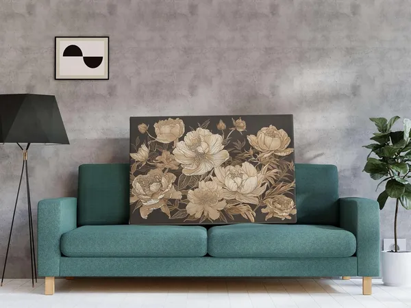 Multicolour_Flower_Paintings_For_Wall_Decoration_With_Frame_Canvas_Painting_For_Living_Room_Bedroom_Home_Office_&_Hotels_(34_Inch_X_22_Inch_Ch-Flw-Ldp47)