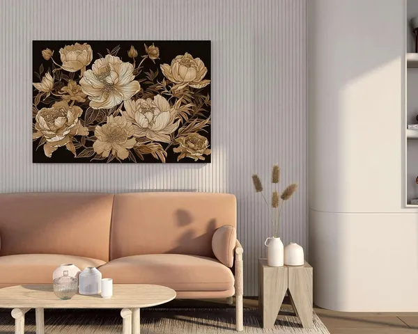 Multicolour_Flower_Paintings_For_Wall_Decoration_With_Frame_Canvas_Painting_For_Living_Room_Bedroom_Home_Office_&_Hotels_(34_Inch_X_22_Inch_Ch-Flw-Ldp47)