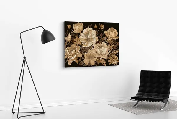 Multicolour_Flower_Paintings_For_Wall_Decoration_With_Frame_Canvas_Painting_For_Living_Room_Bedroom_Home_Office_&_Hotels_(34_Inch_X_22_Inch_Ch-Flw-Ldp47)