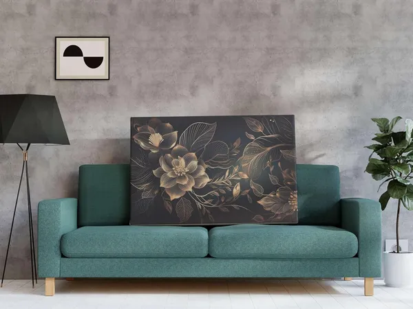Multicolour_Flower_Paintings_For_Wall_Decoration_With_Frame_Canvas_Painting_For_Living_Room_Bedroom_Home_Office_&_Hotels_(34_Inch_X_22_Inch_Ch-Flw-Ldp48)