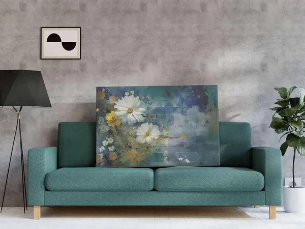 Multicolour_Flower_Paintings_For_Wall_Decoration_With_Frame_Canvas_Painting_For_Living_Room_Bedroom_Home_Office_&_Hotels_(34_Inch_X_22_Inch_Ch-Flw-Ldp54)