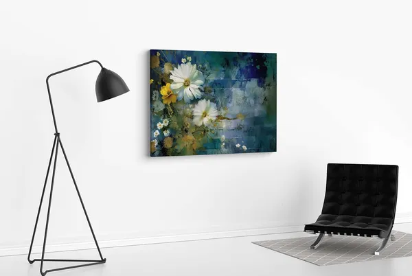 Multicolour_Flower_Paintings_For_Wall_Decoration_With_Frame_Canvas_Painting_For_Living_Room_Bedroom_Home_Office_&_Hotels_(34_Inch_X_22_Inch_Ch-Flw-Ldp54)