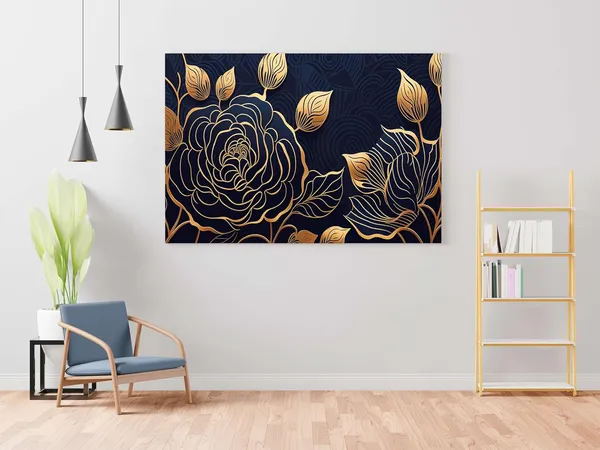 Multicolour_Flower_Paintings_For_Wall_Decoration_With_Frame_Canvas_Painting_For_Living_Room_Bedroom_Home_Office_&_Hotels_(34_Inch_X_22_Inch_Ch-Flw-Ldp55)