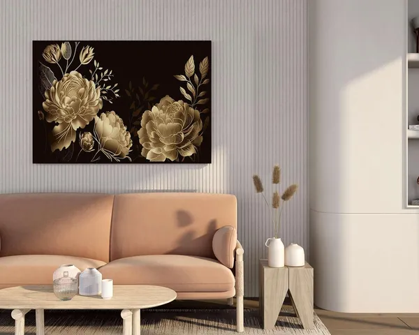Multicolour_Flower_Paintings_For_Wall_Decoration_With_Frame_Canvas_Painting_For_Living_Room_Bedroom_Home_Office_&_Hotels_(34_Inch_X_22_Inch_Ch-Flw-Ldp56)