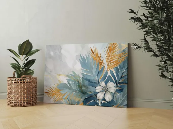 Multicolour_Flower_Paintings_For_Wall_Decoration_With_Frame_Canvas_Painting_For_Living_Room_Bedroom_Home_Office_&_Hotels_(34_Inch_X_22_Inch_Ch-Flw-Ldp64)