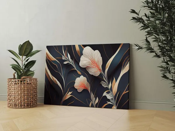 Multicolour_Flower_Paintings_For_Wall_Decoration_With_Frame_Canvas_Painting_For_Living_Room_Bedroom_Home_Office_&_Hotels_(34_Inch_X_22_Inch_Ch-Flw-Ldp72)