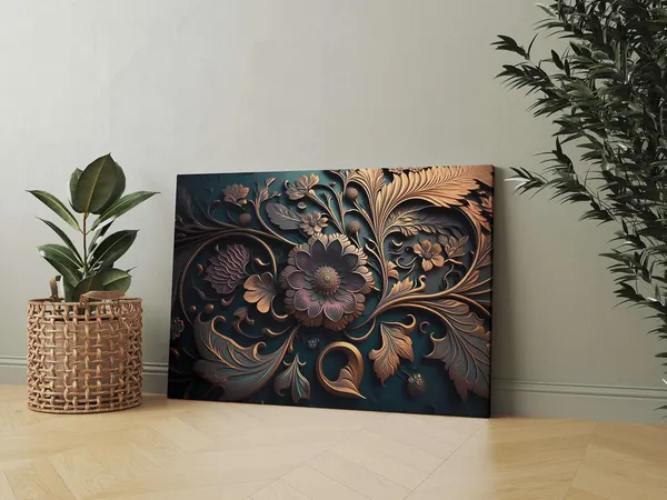 Multicolour_Flower_Paintings_For_Wall_Decoration_With_Frame_Canvas_Painting_For_Living_Room_Bedroom_Home_Office_&_Hotels_(34_Inch_X_22_Inch_Ch-Flw-Ldp8)
