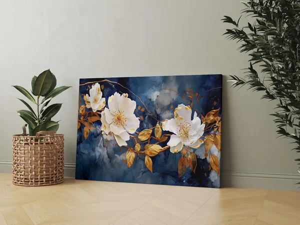 Multicolour_Flower_Paintings_For_Wall_Decoration_With_Frame_Canvas_Painting_For_Living_Room_Bedroom_Home_Office_&_Hotels_(34_Inch_X_22_Inch_Ch-Flw-Ldp9)