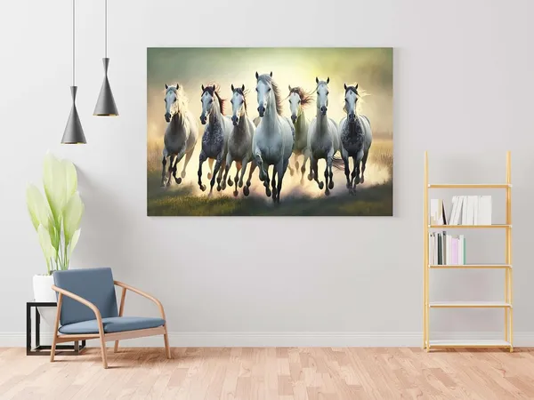 Multicolour_Seven_Horse_Painting_For_Wall_Decoration_With_Frame_Canvas_Painting_For_Living_Room_Bedroom_Home_Office_&_Hotels_(34_Inch_X_22_Inch_Ch-Hs-Ldp2)