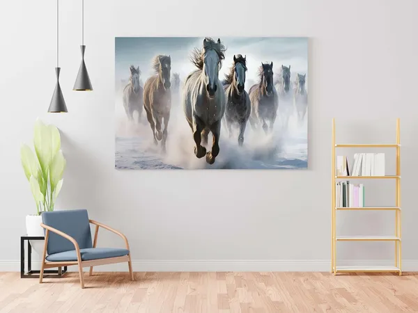 Multicolour_Seven_Horse_Painting_For_Wall_Decoration_With_Frame_Canvas_Painting_For_Living_Room_Bedroom_Home_Office_&_Hotels_(34_Inch_X_22_Inch_Ch-Hs-Ldp3)