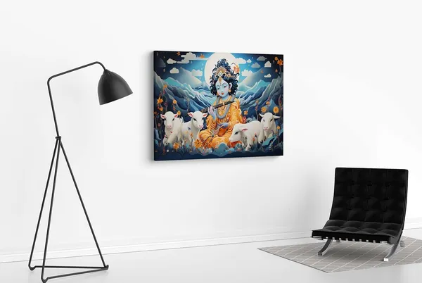 Multicolour_Radha_Krishna_Paintings_For_Wall_Decoration_With_Frame_Canvas_Painting_For_Living_Room_Bedroom_Home_Office_&_Hotels_(34_Inch_X_22_Inch_Ch-Rk-Ldp13)