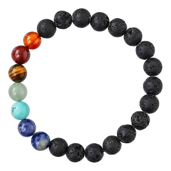 Multicolour_7_Chakra_Bracelet_For_Women_Men'S_Gifts_-_Protection_Healing_Crystal_Bracelet_-_8Mm_Gemstone_Beaded_Adjustable