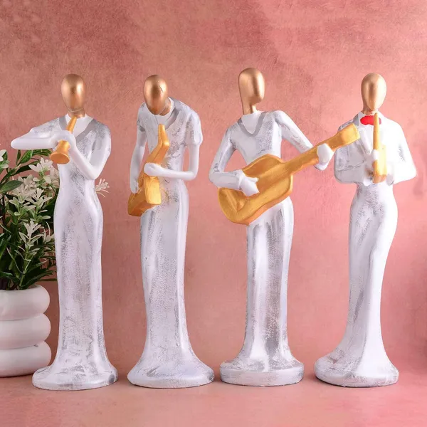 _Modern_Metal_Musician_Golden_White_Statue_Resin_Figurine_Contemporary_Art_Music_Decor_Metal_Sculpture,_Modern_Home_Decor,_Musician_Gift_-2
