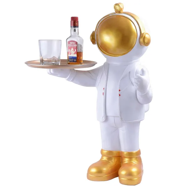 Multicolour_Astronaut_Figurine_Tray_Sculpture_Desk_Storage_Statue_Room_Decoration_Gift_White_Small|Antique_Home_Decor