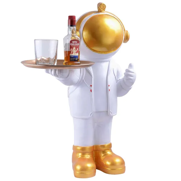Multicolour_Astronaut_Figurine_Tray_Sculpture_Desk_Storage_Statue_Room_Decoration_Gift_White_Small|Antique_Home_Decor