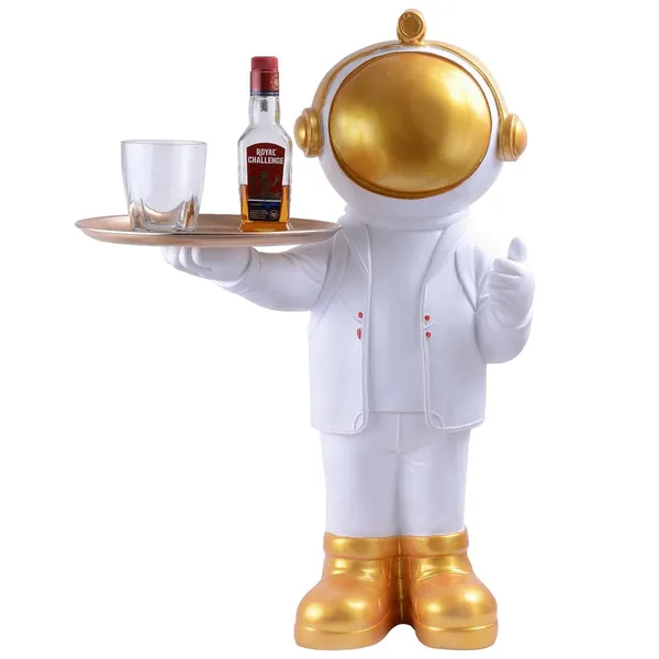 Multicolour_Astronaut_Figurine_Tray_Sculpture_Desk_Storage_Statue_Room_Decoration_Gift_White_Small|Antique_Home_Decor