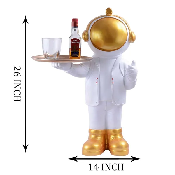 Multicolour_Astronaut_Figurine_Tray_Sculpture_Desk_Storage_Statue_Room_Decoration_Gift_White_Small|Antique_Home_Decor