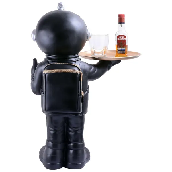 Multicolour_Astronaut_Figurine_Tray_Sculpture_Desk_Storage_Statue_Room_Decoration_Gift_Black_Small|Antique_Home_Decor