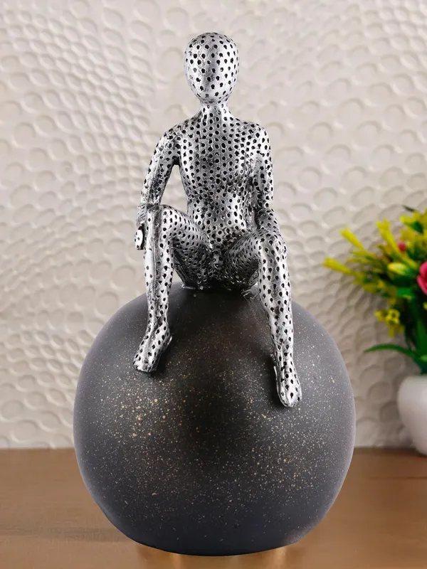 Multicolour_Men_Sitting_On_Ball_Showpiece_For_Home_Decor_Showpiece,_Atlas_Sculpture_For_Office_Table_Decor