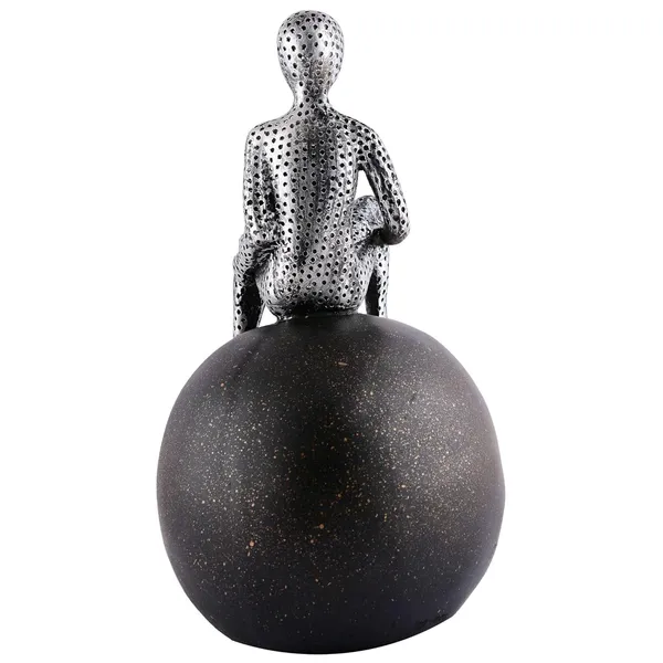 Multicolour_Men_Sitting_On_Ball_Showpiece_For_Home_Decor_Showpiece,_Atlas_Sculpture_For_Office_Table_Decor