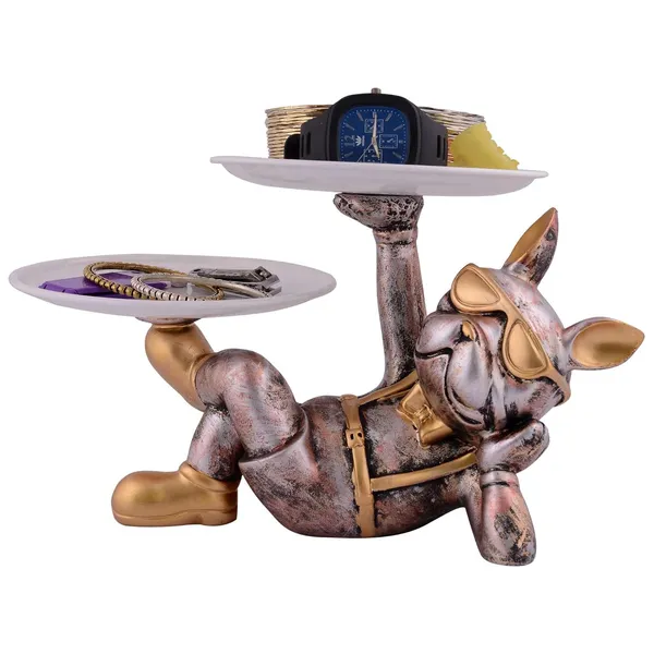 Multicolour_Cool_Dog_Showpiece_With_Plate_For_Home_Dcor_Item_|_Kitchen,Bedroom,Office,Dinning_Table_Decorative_Item