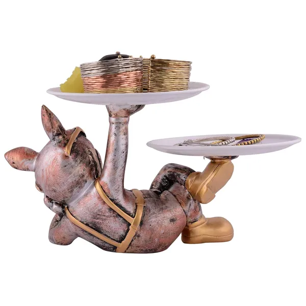 Multicolour_Cool_Dog_Showpiece_With_Plate_For_Home_Dcor_Item_|_Kitchen,Bedroom,Office,Dinning_Table_Decorative_Item