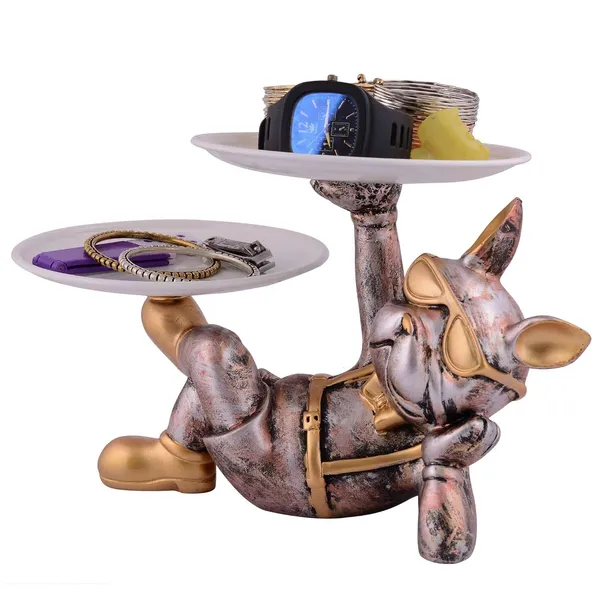 Multicolour_Cool_Dog_Showpiece_With_Plate_For_Home_Dcor_Item_|_Kitchen,Bedroom,Office,Dinning_Table_Decorative_Item