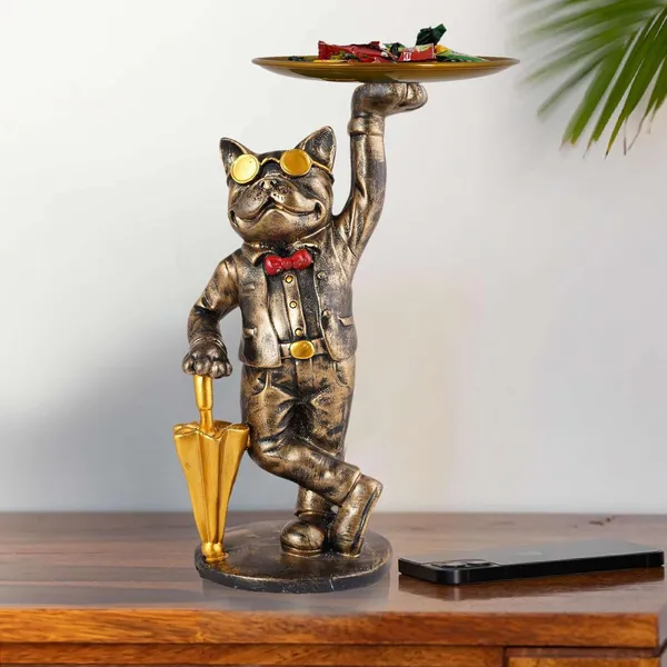 Multicolour_Cool_Dog_Showpiece_With_Plate_For_Home_Dcor_Item_|_Kitchen,Bedroom,Office,Dinning_Table_Decorative_Item