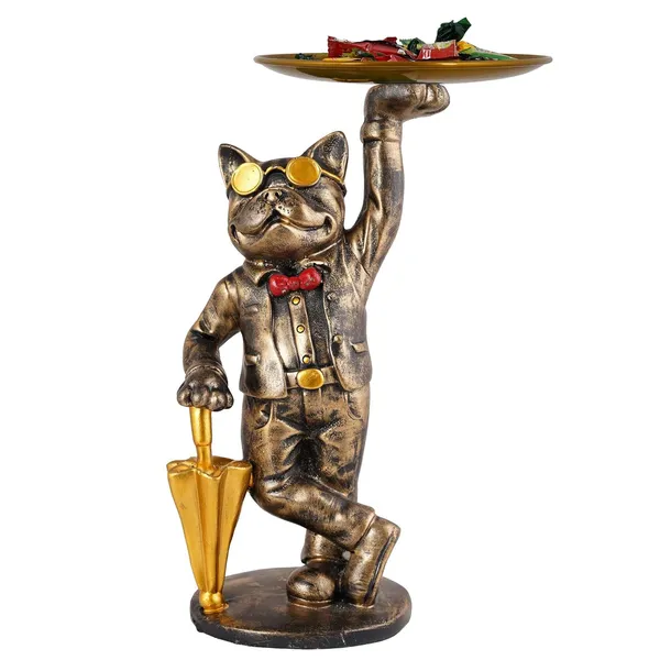 Multicolour_Cool_Dog_Showpiece_With_Plate_For_Home_Dcor_Item_|_Kitchen,Bedroom,Office,Dinning_Table_Decorative_Item