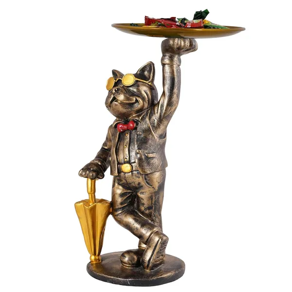 Multicolour_Cool_Dog_Showpiece_With_Plate_For_Home_Dcor_Item_|_Kitchen,Bedroom,Office,Dinning_Table_Decorative_Item