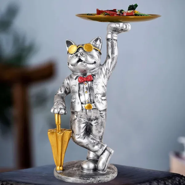 Multicolour_Cool_Dog_Showpiece_With_Plate_For_Home_Dcor_Item_|_Kitchen,Bedroom,Office,Dinning_Table_Decorative_Item