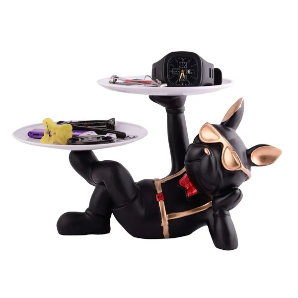 Multicolour_Cool_Dog_Showpiece_With_Plate_For_Home_Dcor_Item_|_Kitchen,Bedroom,Office,Dinning_Table_Decorative_Item
